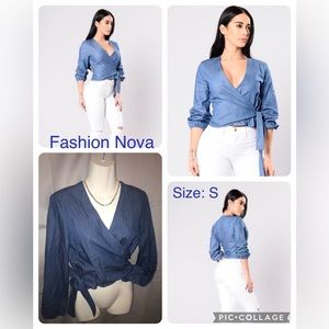 Fashion Nova Denim 90s Time Machine Top